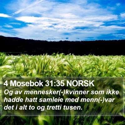 4 Mosebok 31:35 NORSK Bible Verse Image
