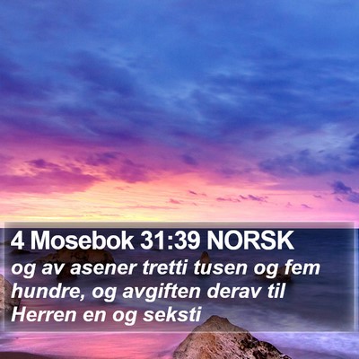 4 Mosebok 31:39 NORSK Bible Verse Image