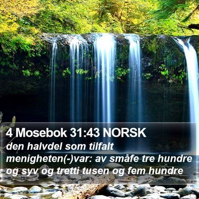 4 Mosebok 31:43 NORSK Bible Verse Image