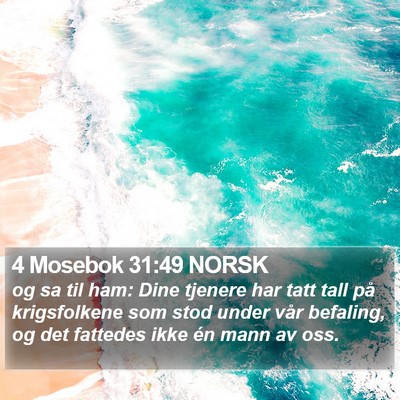 4 Mosebok 31:49 NORSK Bible Verse Image