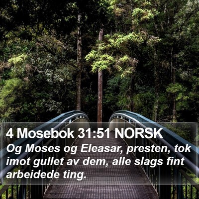 4 Mosebok 31:51 NORSK Bible Verse Image