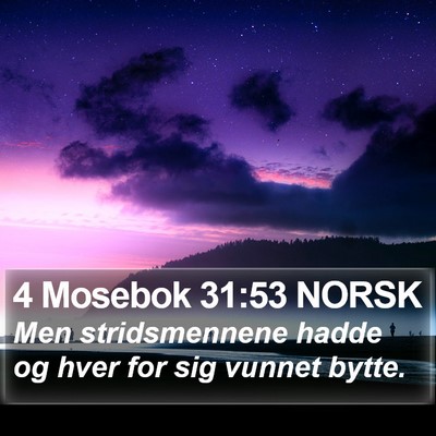 4 Mosebok 31:53 NORSK Bible Verse Image