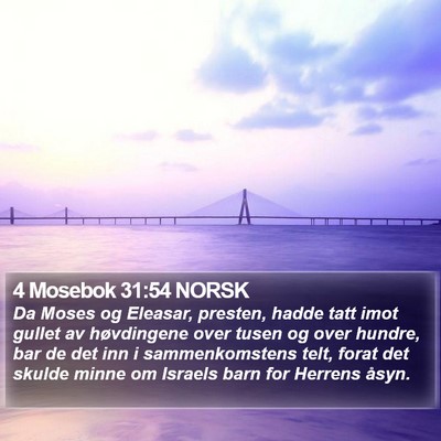 4 Mosebok 31:54 NORSK Bible Verse Image