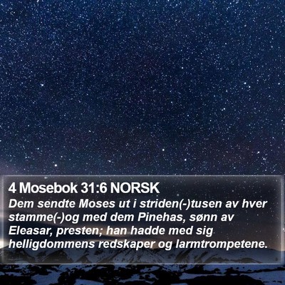 4 Mosebok 31:6 NORSK Bible Verse Image