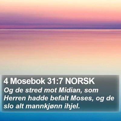 4 Mosebok 31:7 NORSK Bible Verse Image