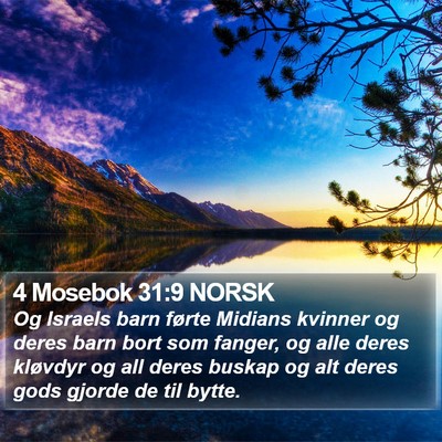 4 Mosebok 31:9 NORSK Bible Verse Image