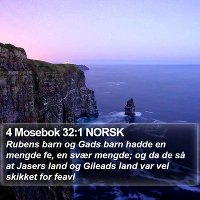 4 Mosebok 32:1 NORSK Bible Verse Image