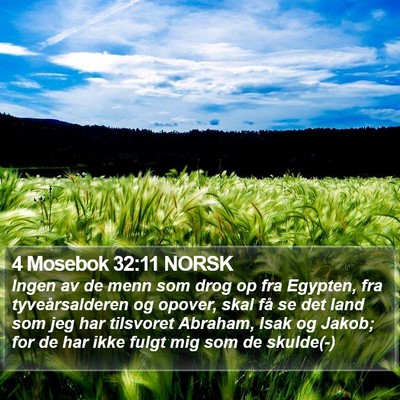 4 Mosebok 32:11 NORSK Bible Verse Image