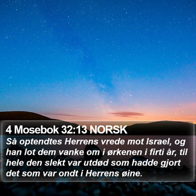 4 Mosebok 32:13 NORSK Bible Verse Image