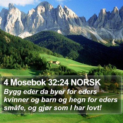 4 Mosebok 32:24 NORSK Bible Verse Image