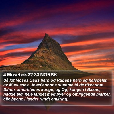 4 Mosebok 32:33 NORSK Bible Verse Image