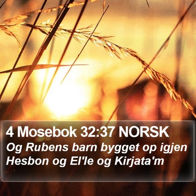 4 Mosebok 32:37 NORSK Bible Verse Image