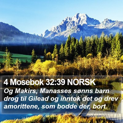 4 Mosebok 32:39 NORSK Bible Verse Image