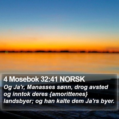 4 Mosebok 32:41 NORSK Bible Verse Image