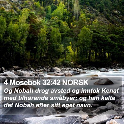 4 Mosebok 32:42 NORSK Bible Verse Image