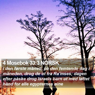 4 Mosebok 33:3 NORSK Bible Verse Image