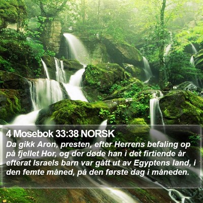 4 Mosebok 33:38 NORSK Bible Verse Image