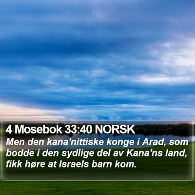 4 Mosebok 33:40 NORSK Bible Verse Image