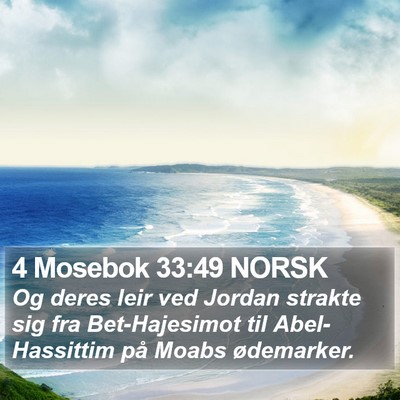 4 Mosebok 33:49 NORSK Bible Verse Image