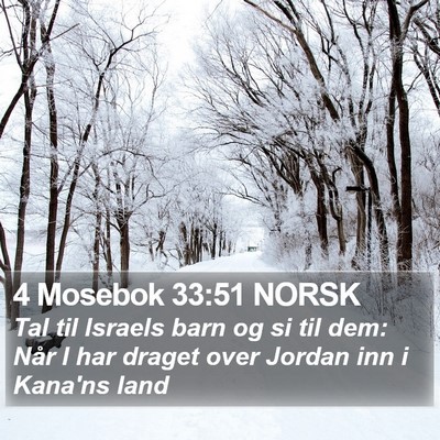 4 Mosebok 33:51 NORSK Bible Verse Image