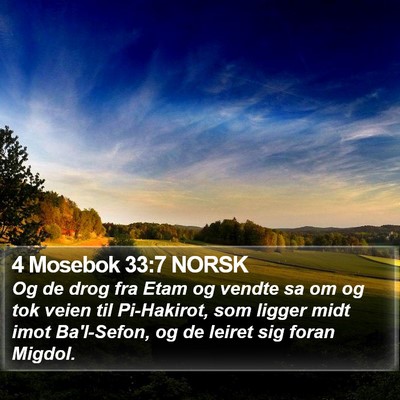 4 Mosebok 33:7 NORSK Bible Verse Image