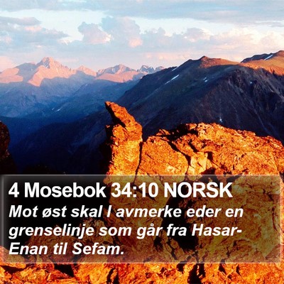 4 Mosebok 34:10 NORSK Bible Verse Image