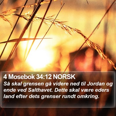 4 Mosebok 34:12 NORSK Bible Verse Image