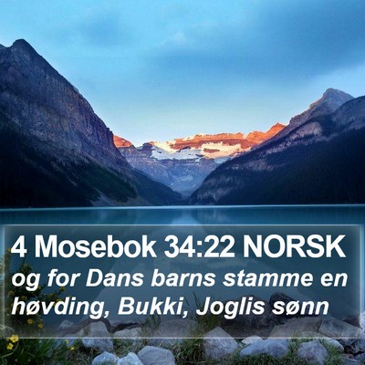 4 Mosebok 34:22 NORSK Bible Verse Image