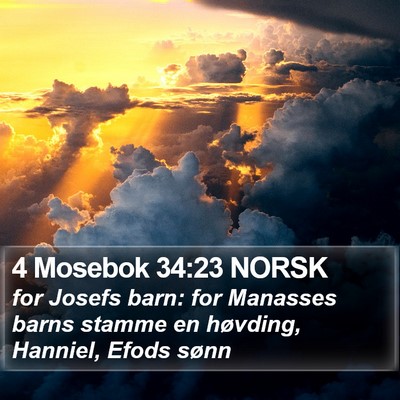 4 Mosebok 34:23 NORSK Bible Verse Image