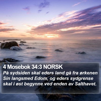 4 Mosebok 34:3 NORSK Bible Verse Image