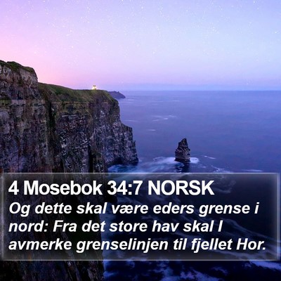4 Mosebok 34:7 NORSK Bible Verse Image