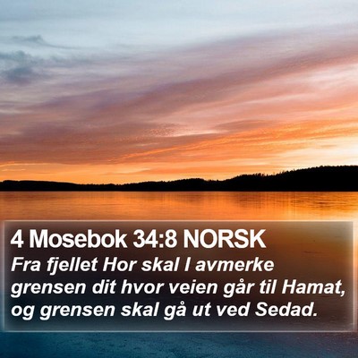 4 Mosebok 34:8 NORSK Bible Verse Image