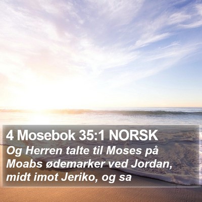 4 Mosebok 35:1 NORSK Bible Verse Image