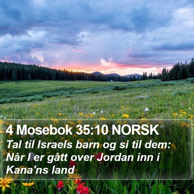 4 Mosebok 35:10 NORSK Bible Verse Image
