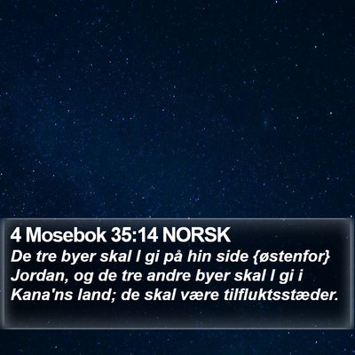 4 Mosebok 35:14 NORSK Bible Verse Image