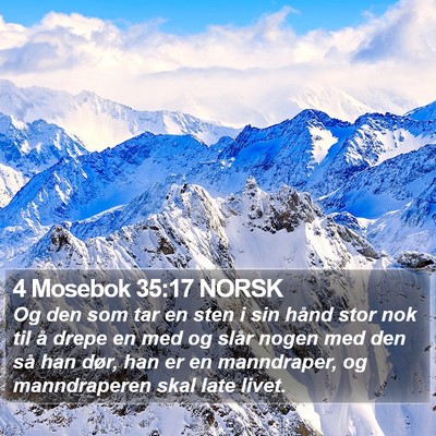 4 Mosebok 35:17 NORSK Bible Verse Image
