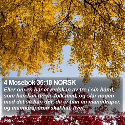 4 Mosebok 35:18 NORSK Bible Verse Image