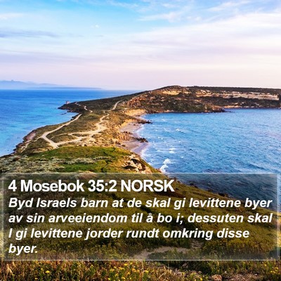4 Mosebok 35:2 NORSK Bible Verse Image