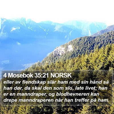 4 Mosebok 35:21 NORSK Bible Verse Image