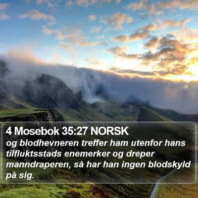 4 Mosebok 35:27 NORSK Bible Verse Image