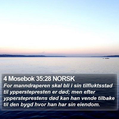 4 Mosebok 35:28 NORSK Bible Verse Image