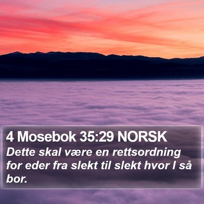 4 Mosebok 35:29 NORSK Bible Verse Image