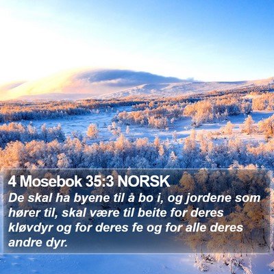 4 Mosebok 35:3 NORSK Bible Verse Image