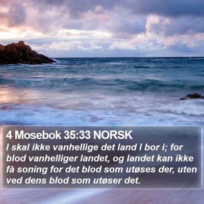 4 Mosebok 35:33 NORSK Bible Verse Image
