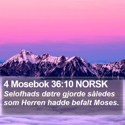 4 Mosebok 36:10 NORSK Bible Verse Image