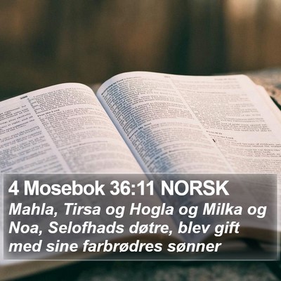 4 Mosebok 36:11 NORSK Bible Verse Image