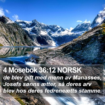 4 Mosebok 36:12 NORSK Bible Verse Image