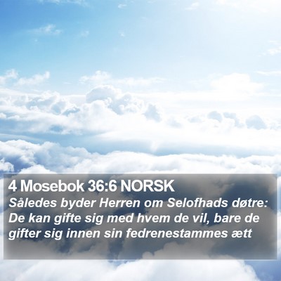 4 Mosebok 36:6 NORSK Bible Verse Image