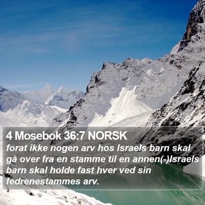 4 Mosebok 36:7 NORSK Bible Verse Image