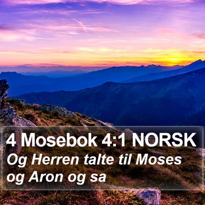 4 Mosebok 4:1 NORSK Bible Verse Image